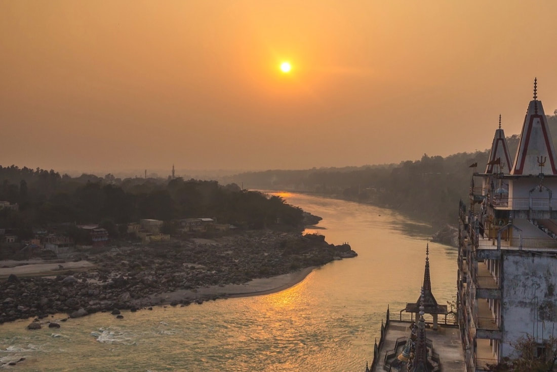 Sunset Magnificence Rishikesh overlooking Ganges - God Dieux Photography