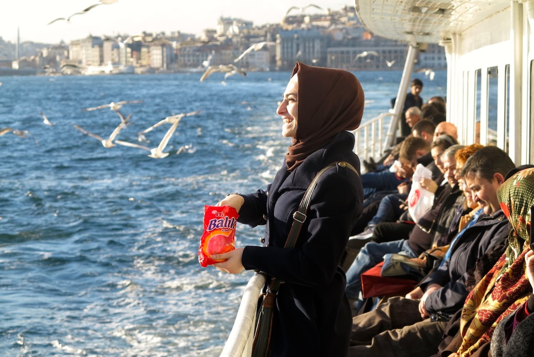 Ferry Feeding Frenzy Istanbul Turkey - God Dieux Photography