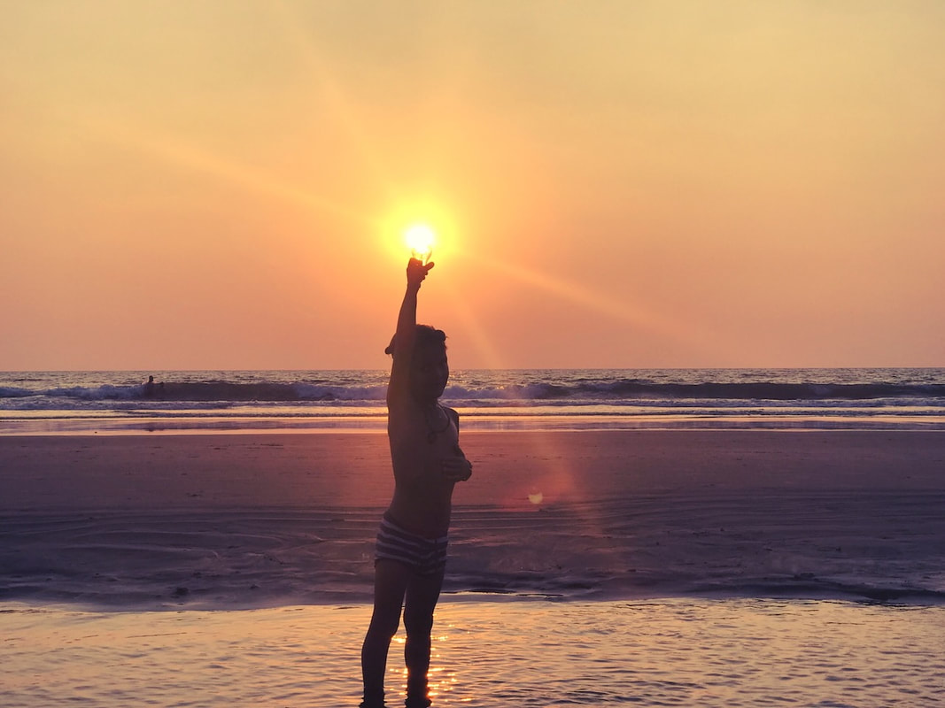 Boy with Light in Goa India - God Dieux Photography