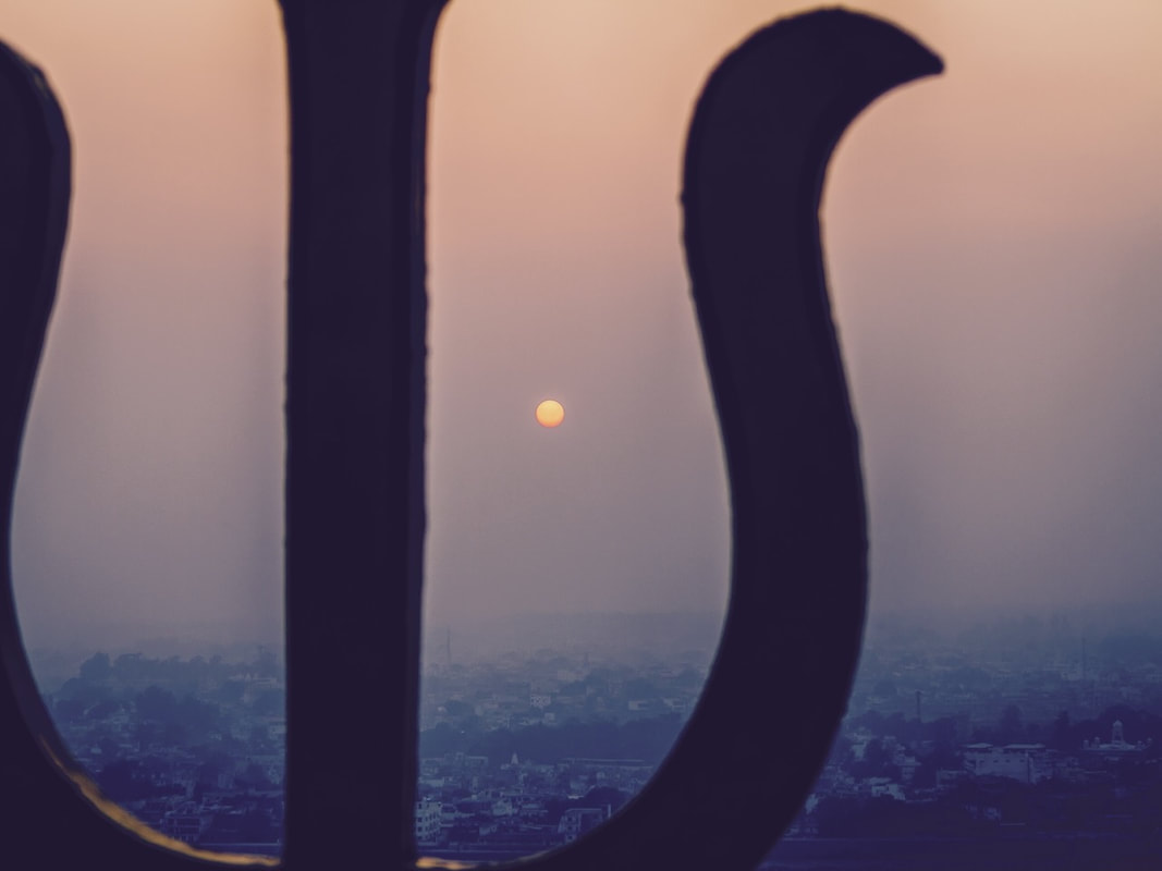 Shiva Fork at Sunset Rishikesh India - God Dieux Photography