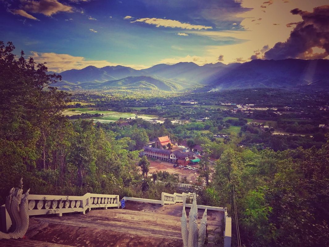The View From White Buddha on Hill in Pai Thailand - God Dieux Photography